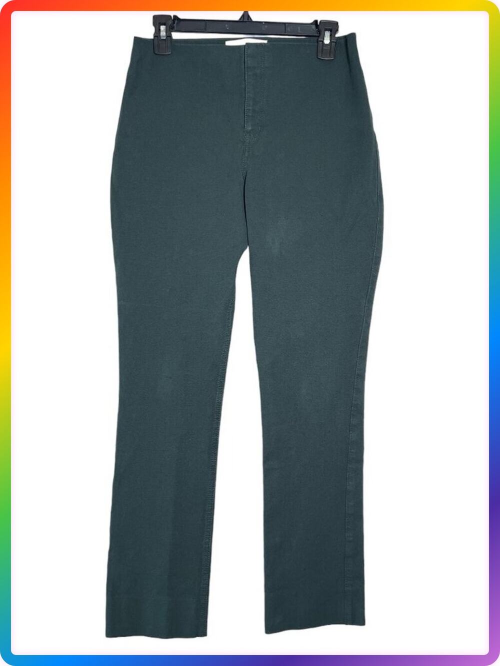 MM LaFleur Hockley 2.0 Pant SIZE 6 Green High Waist Stretch Cotton Trousers